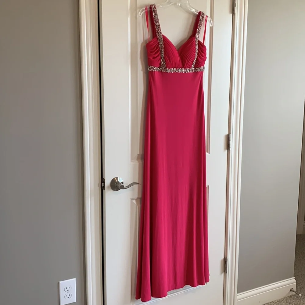 Formal Dress - Pink - Beaded - Size 4 - like New - Picture 2 of 6